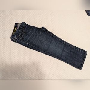 J.Crew Stretch Matchstick Blue Capri Jeans Low Rise Med Wash Denim Women's Sz 29